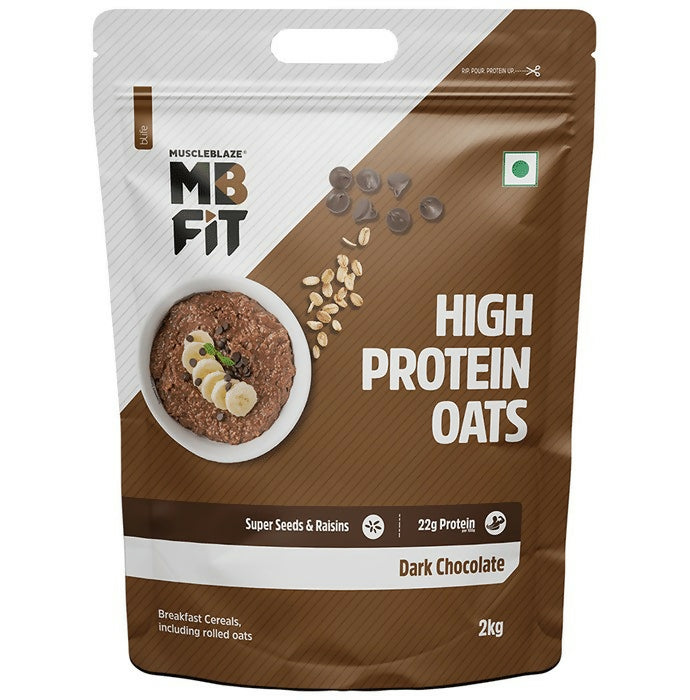 MuscleBlaze MB Fit 22g High Protein Oats - Dark Chocolate - Distacart