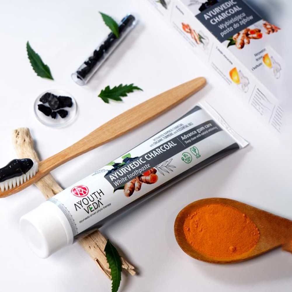 Ayouthveda Charcoal White Toothpaste - Distacart
