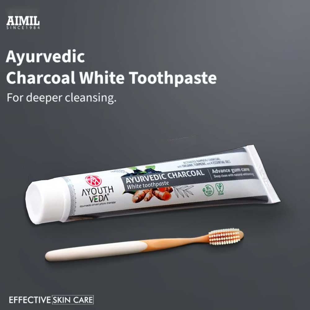 Ayouthveda Charcoal White Toothpaste - Distacart