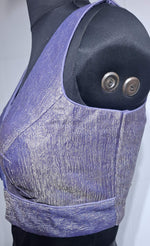 Thumbnail for Kia Fashions Lilac Crush Tissue Self Design Readymade Blouse - Distacart