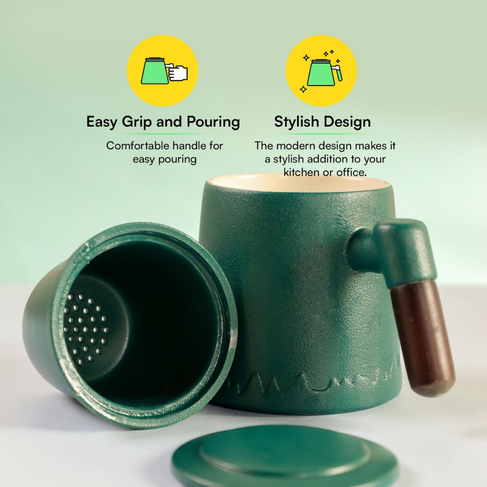 Udyan Tea Infuser Mug - Forest Green - Dista