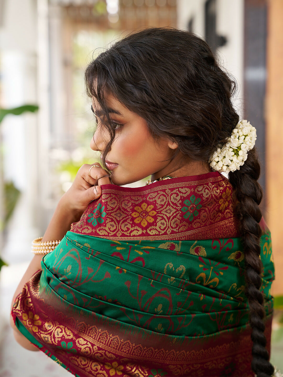 Shree Shyam Fashion Green Soft Silk Saree - Distacart