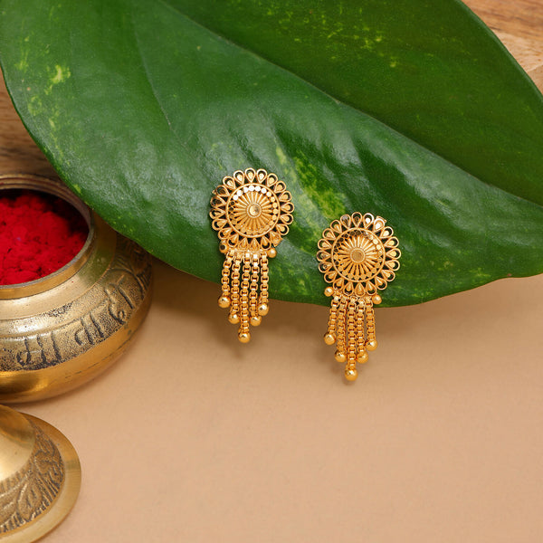 Ruby Raang Gold Dangler Earrings