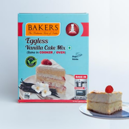 BAKERS Eggless Cake Mix - Vanilla, Choclate, Redvelvet - Dista