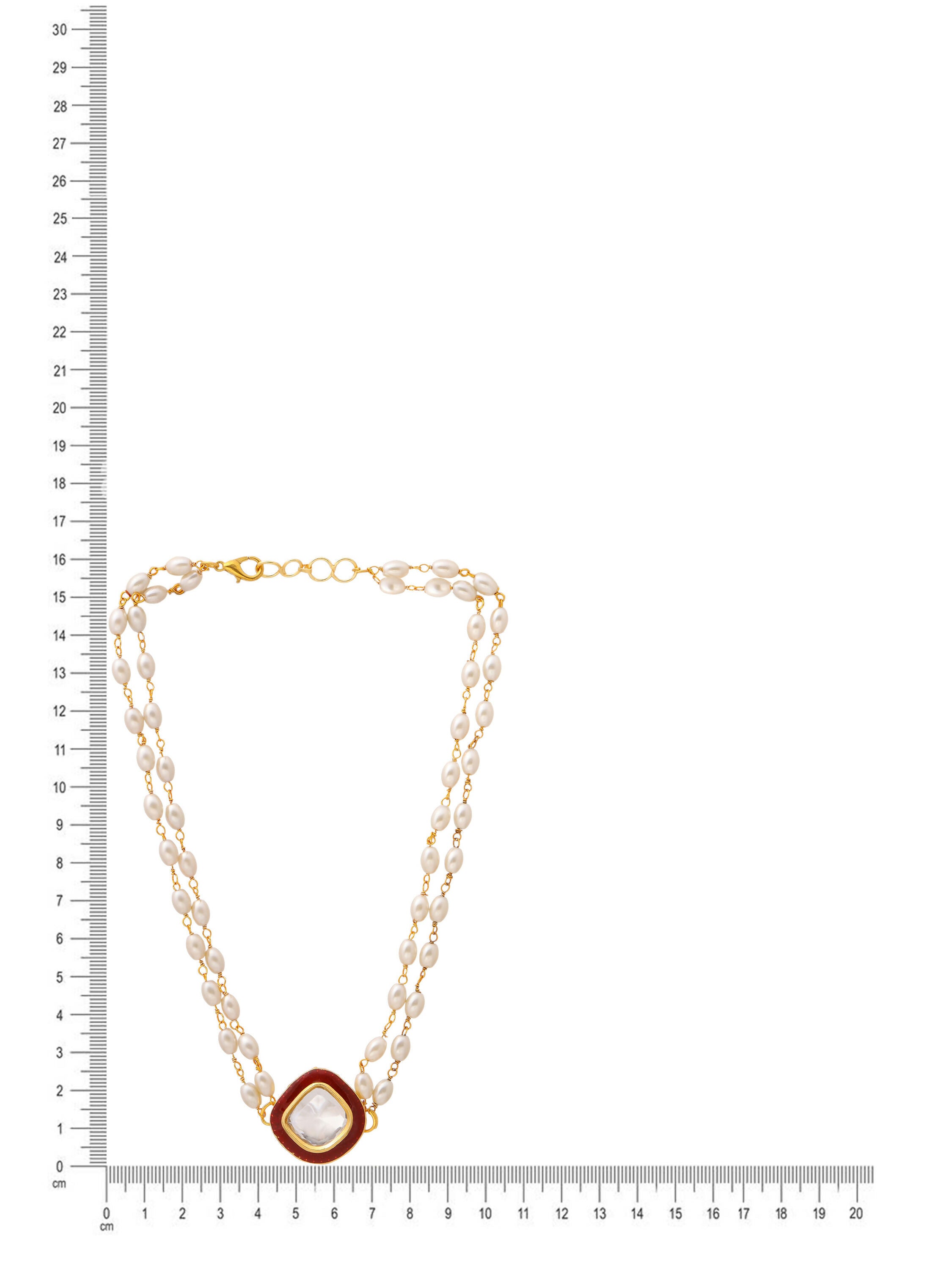 Ruby Raang Red Kundan & Pearl Choker