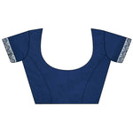 Thumbnail for Joban Fashion Royal Blue Jacquard Woven Pattern Lichi Soft Silk Banarasi Saree - Dista