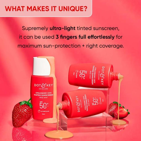 Buy Dot & Key Strawberry Dew Tinted Sunscreen - 01 Porcelain Online
