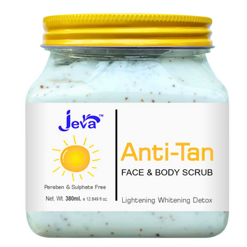 Jeva Anti-Tan Detox Scrub - Skin Brightening & Tan Removal Gel - Dista