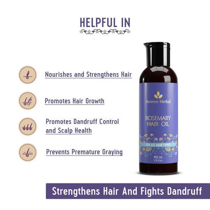 Avimee Herbal Rosemary Hair Oil - Distacart