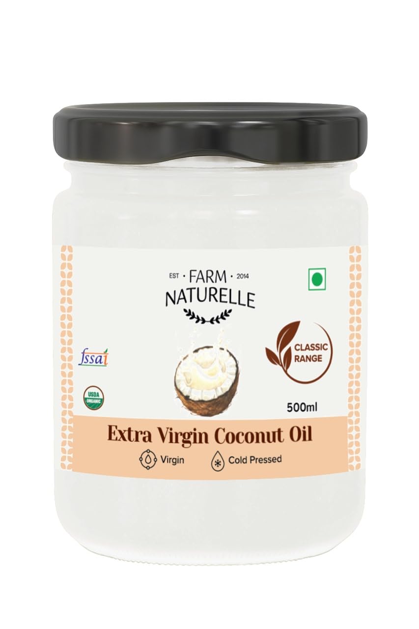Farm Naturelle 100% Pure Organic Extra-Virgin Cold Pressed Coconut Oil - Distacart