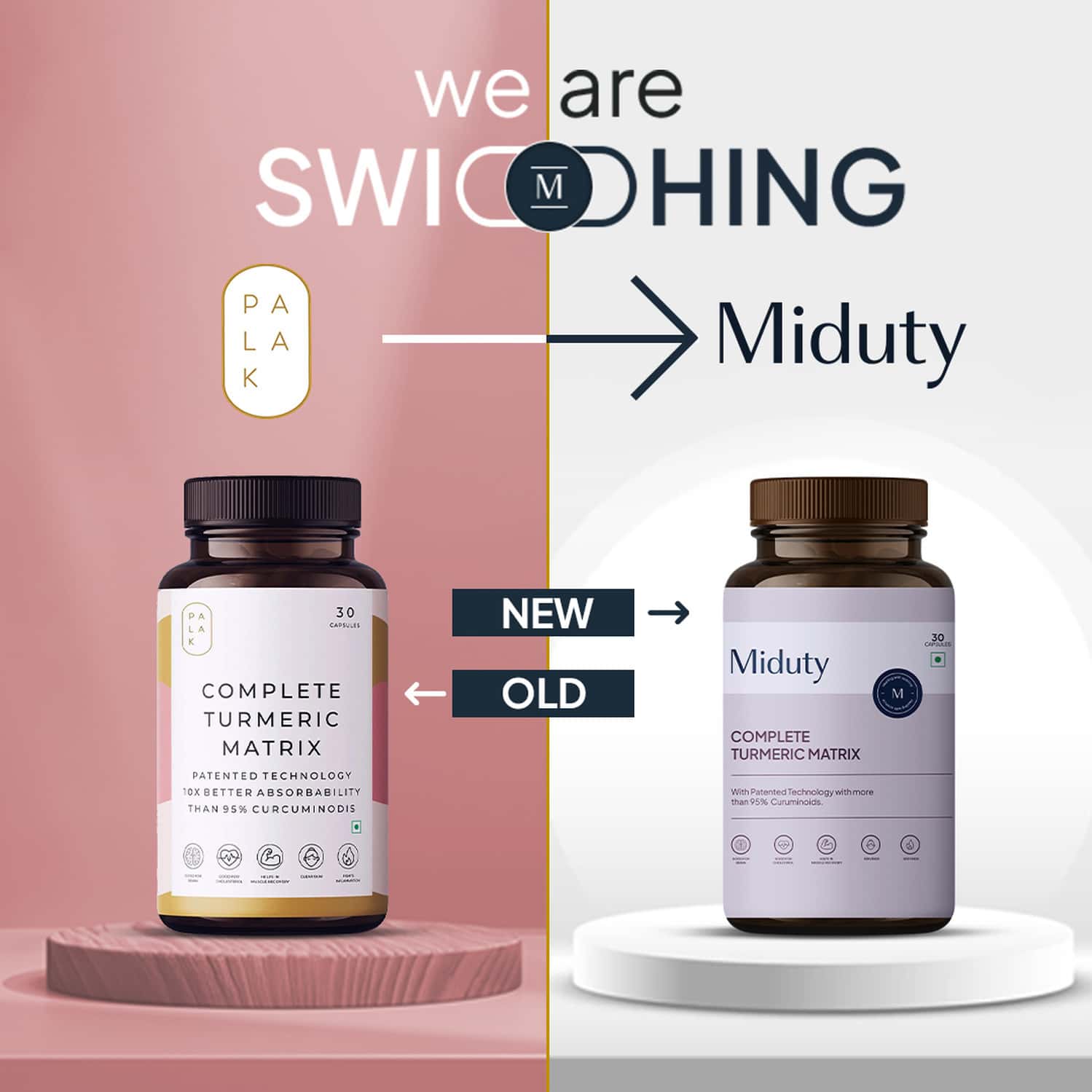 Miduty by Palak Notes Complete Turmeric Matrix Capsules - Distacart