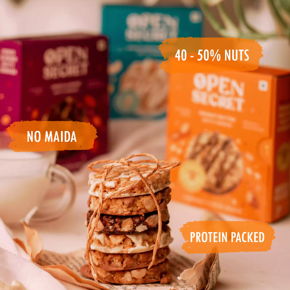 assorted nutty cookies pack of 30