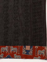 Thumbnail for Yufta Cotton Black Pakistani Kurta Dupatta Set