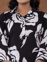 Thumbnail for Yufta Cotton Black Printed Co-Ord Set