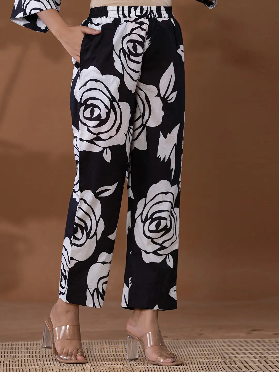 Yufta Cotton Black Printed Co-Ord Set