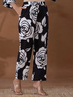 Thumbnail for Yufta Cotton Black Printed Co-Ord Set