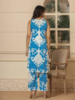 Thumbnail for Yufta Cotton Blue Pin Tuck Co-Ord Set