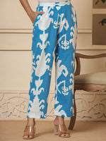 Thumbnail for Yufta Cotton Blue Pin Tuck Co-Ord Set
