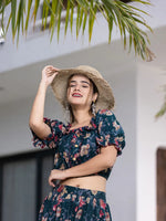 Thumbnail for Yufta Cotton Green Skirt Co-Ord Set