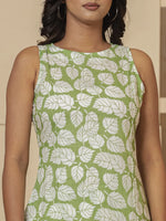 Thumbnail for Yufta Cotton Green Summer Leaf Print Co-Ord Set