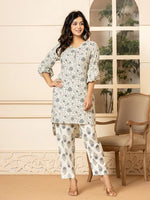 Thumbnail for Yufta Cotton Grey Co-Ord Set
