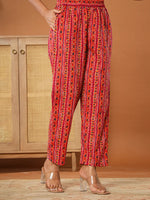 Thumbnail for Yufta Cotton Pink Embroidered Kurta Dupatta Set