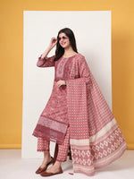 Thumbnail for Yufta Cotton Pink Kurta Dupatta Set With Lace Detailing