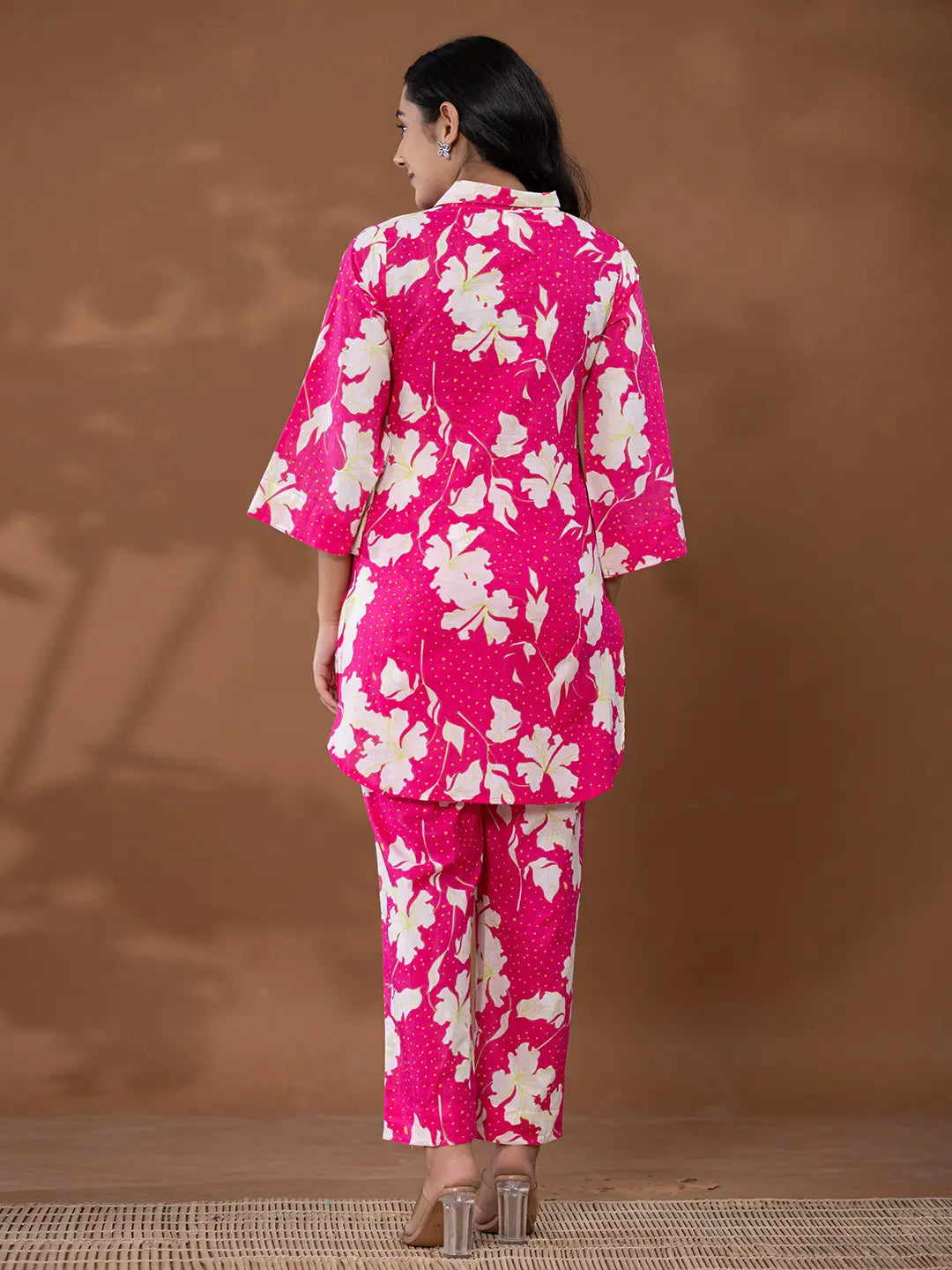 Yufta Cotton Pink Printed Co-Ord Set