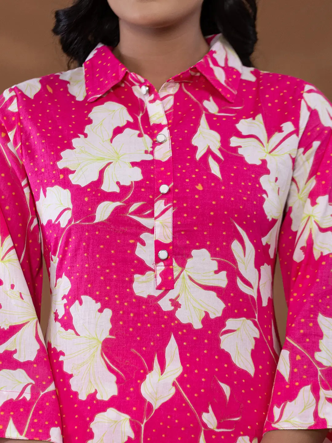 Yufta Cotton Pink Printed Co-Ord Set