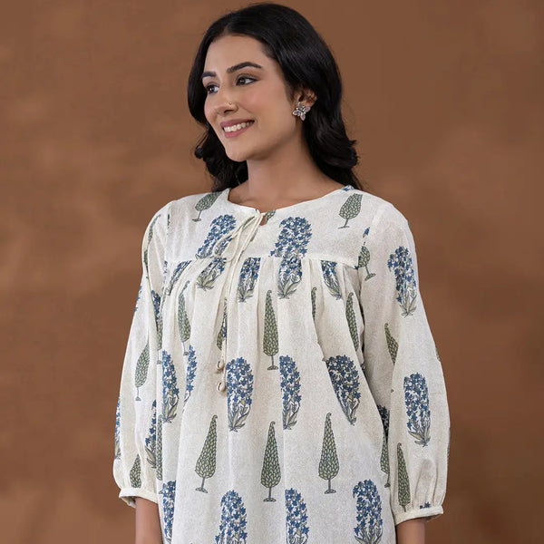 Yufta Cotton Printed Top - Distacart
