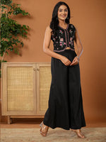 Thumbnail for Yufta Cotton Silk Festive Waistcoat Co-Ord Set With Attached Cotton Lining