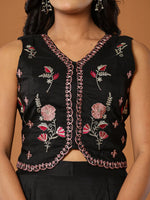 Thumbnail for Yufta Cotton Silk Festive Waistcoat Co-Ord Set With Attached Cotton Lining