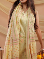 Thumbnail for Yufta Cotton Yellow Sleeveless Kurta Dupatta Set - Distacart