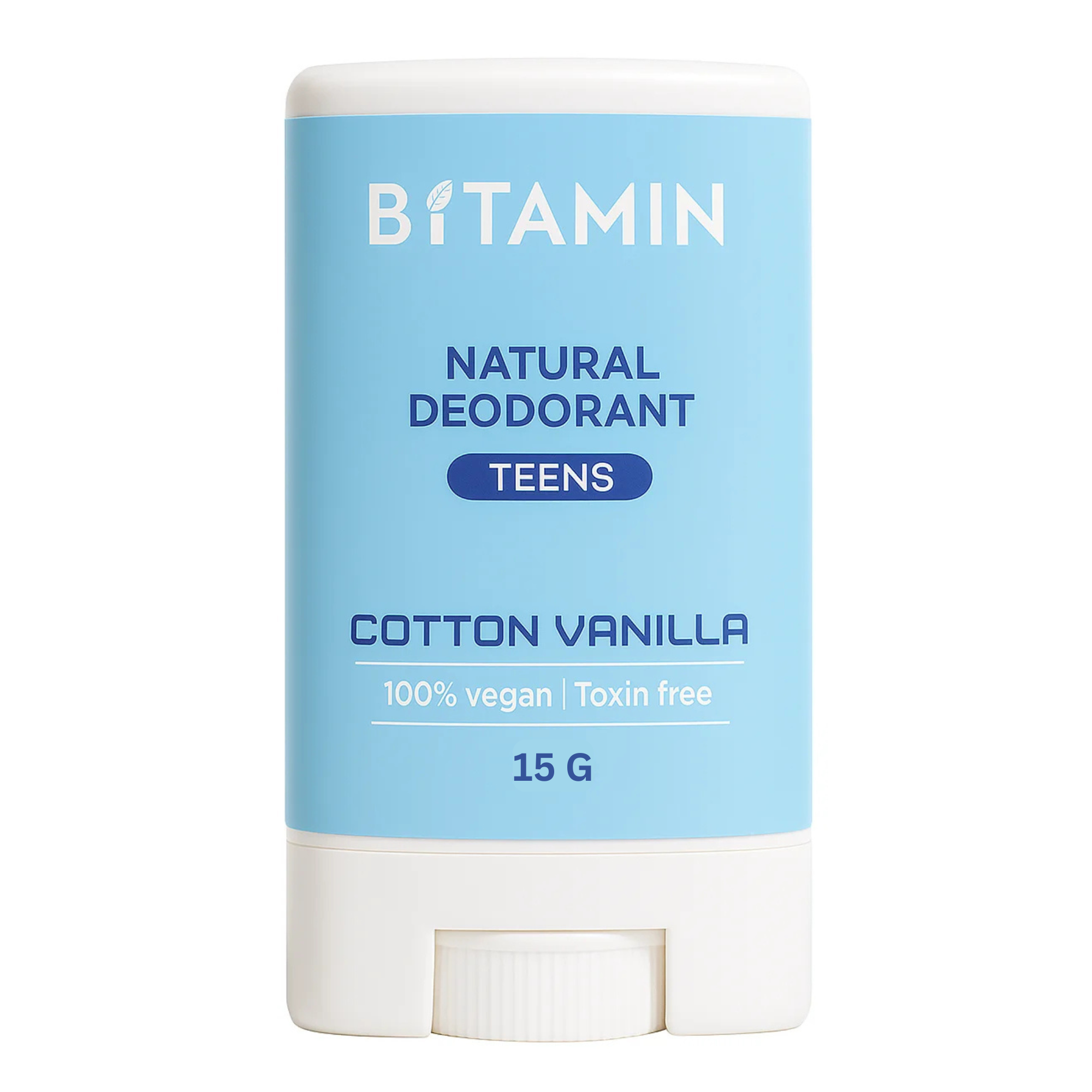 Bitamin Cotton Vanilla Teens Natural Deodorant Roll On Stick