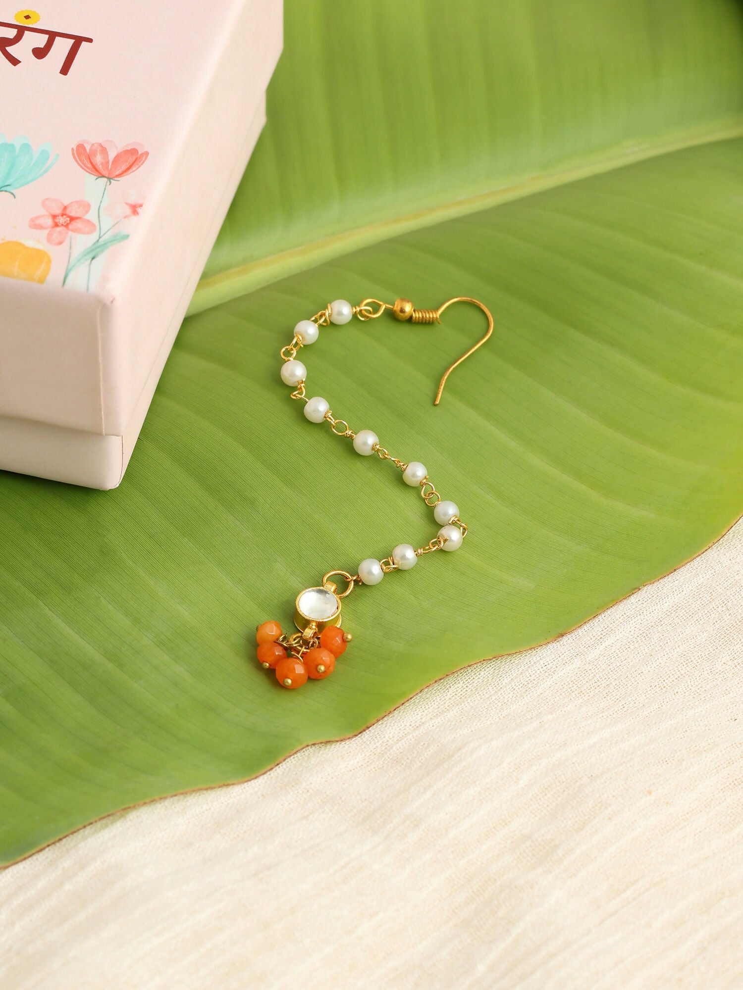 Ruby Raang Traditional Teardrop Maang Tikka