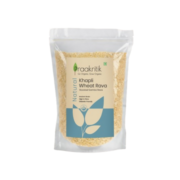 Praakritik Natural Khapli Wheat Rava Roasted Samba Rava - Distacart