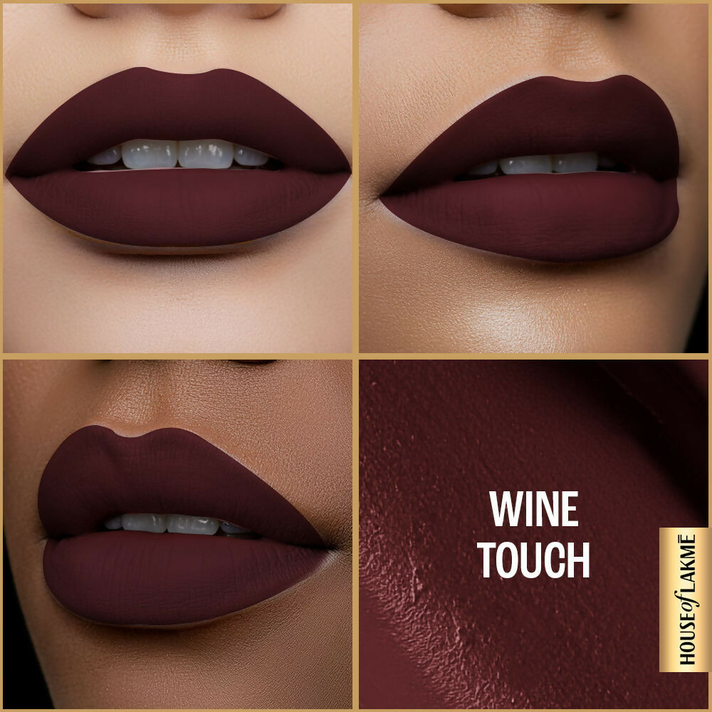 Lakme Ultimate Glam Matte Liquid Lipstick - Wine Touch - Distacart