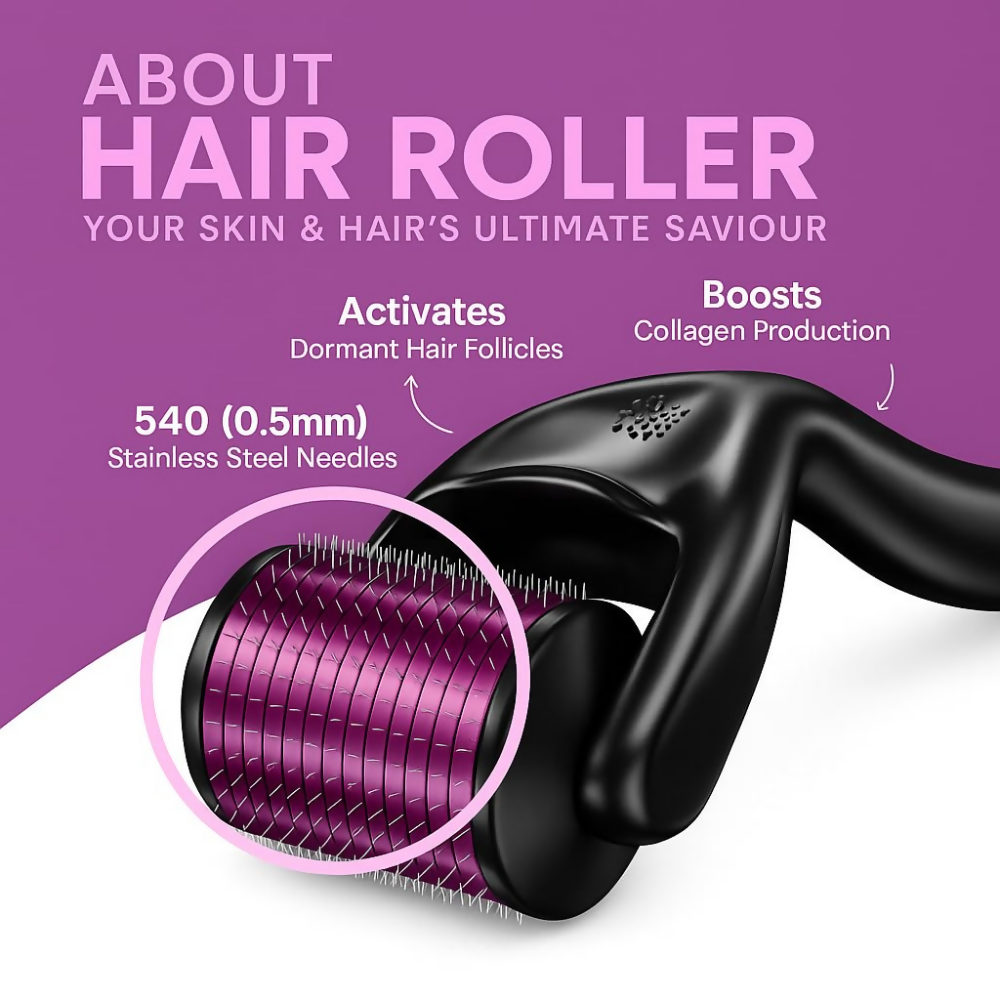 Bronson Professional Derma Roller 0.5mm for Hair & Beard Growth - Dista