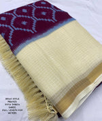 Thumbnail for Maroon Polycotton Ethnic Motifs Saree with Unstitched Blouse - A2M