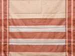 Thumbnail for Cream and Fawn Bamboo Cotton Saree with Strips Design No Blouse - Global Threads - Distacart