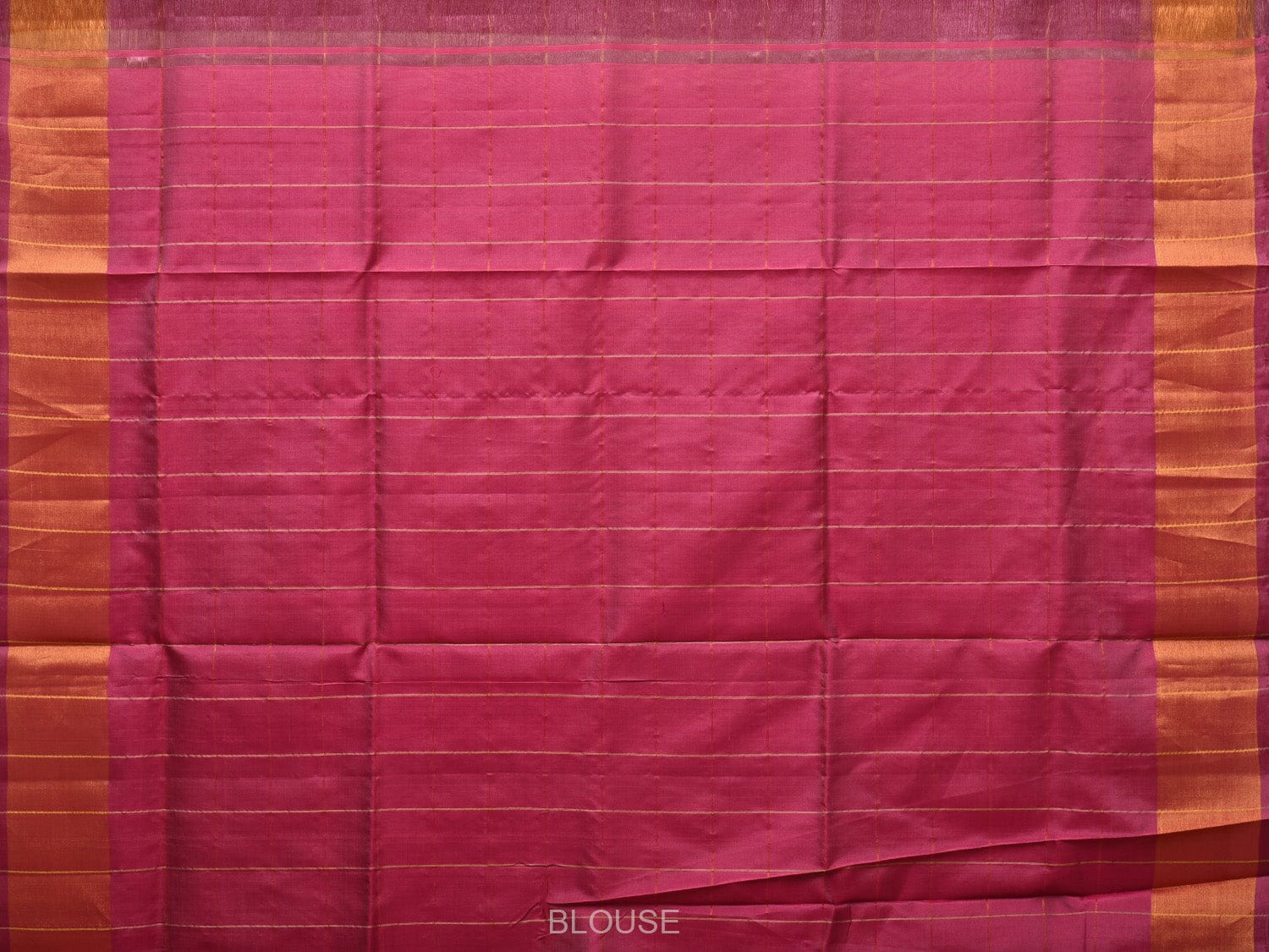 Cream and Pink Uppada Silk Handloom Saree with Checks and Contrast Pallu Design - Global Threads - Distacart