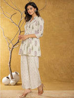 Thumbnail for Yufta Cream Cotton Co-Ord Set