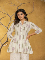 Thumbnail for Yufta Cream Cotton Co-Ord Set