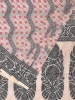 Thumbnail for Cream Cut Work Sico Cotton Saree with All Over Diagonal and Border Design - Global Threads - Distacart