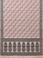 Thumbnail for Cream Cut Work Sico Cotton Saree with All Over Diagonal and Border Design - Global Threads - Distacart