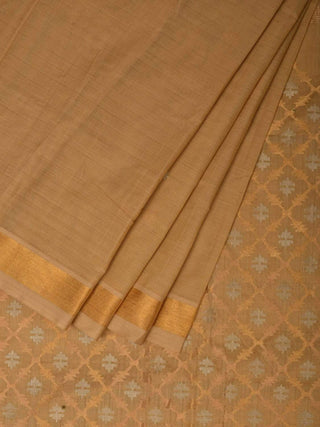 Cream Uppada Cotton Handloom Saree with Jamdani Pallu Design - Global Threads - Distacart