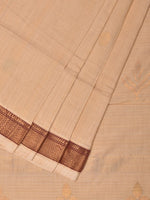 Thumbnail for Cream Uppada Cotton Handloom Saree with Pallu Design - Global Threads - Distacart