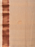 Thumbnail for Cream Uppada Cotton Handloom Saree with Pallu Design - Global Threads - Distacart