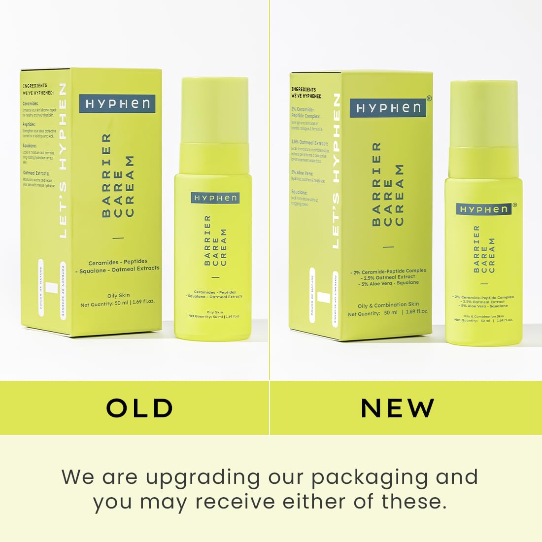 Hyphen By Kriti Sanon Barrier Care Face Cream Moisturizer For Oily & Skin Combination - Distacart