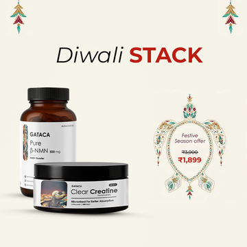 GATACA Diwali Stack (Pure β-NMN 500mg 30 Caps & Creatin 200 Mesh 100gm) - Distacart
